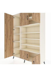 Hyperion Dolap 10 Raflı 5 Kapaklı 132x44x195 Aytaşı-Çam/Aytaşı