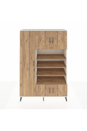 Hyperion Dolap 10 Raflı 5 Kapaklı 132x44x195 Aytaşı-Çam/Çam