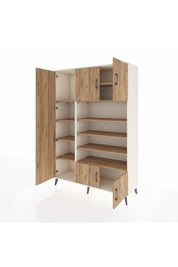 Hyperion Dolap 10 Raflı 5 Kapaklı 132x44x195 Aytaşı-Çam/Çam