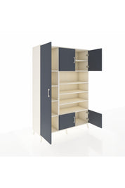 Hyperion Dolap 10 Raflı 5 Kapaklı 132x44x195 Aytaşı-Antrasit/Aytaşı