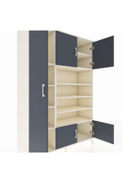 Hyperion Dolap 10 Raflı 5 Kapaklı 132x44x195 Aytaşı-Antrasit/Aytaşı