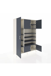 Hyperion Dolap 10 Raflı 5 Kapaklı 132x44x195 Aytaşı-Antrasit/Antrasit