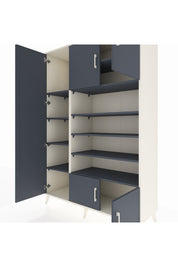 Hyperion Dolap 10 Raflı 5 Kapaklı 132x44x195 Aytaşı-Antrasit/Antrasit