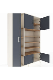 Hyperion Dolap 10 Raflı 5 Kapaklı 132x44x195 Aytaşı-Antrasit/Çam