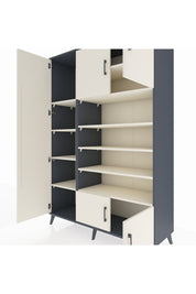Hyperion Dolap 10 Raflı 5 Kapaklı 132x44x195 Antrasit-Aytaşı/Aytaşı