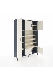 Hyperion Dolap 10 Raflı 5 Kapaklı 132x44x195 Antrasit-Aytaşı/Aytaşı