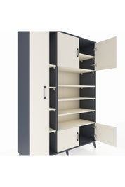 Hyperion Dolap 10 Raflı 5 Kapaklı 132x44x195 Antrasit-Aytaşı/Aytaşı
