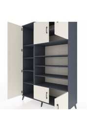 Hyperion Dolap 10 Raflı 5 Kapaklı 132x44x195 Antrasit-Aytaşı/Antrasit