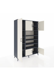Hyperion Dolap 10 Raflı 5 Kapaklı 132x44x195 Antrasit-Aytaşı/Antrasit