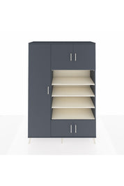 Hyperion Dolap 10 Raflı 5 Kapaklı 132x44x195 Antrasit-Antrasit/Aytaşı