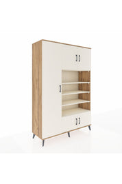 Hyperion Dolap 10 Raflı 5 Kapaklı 132x44x195 Çam-Aytaşı/Aytaşı