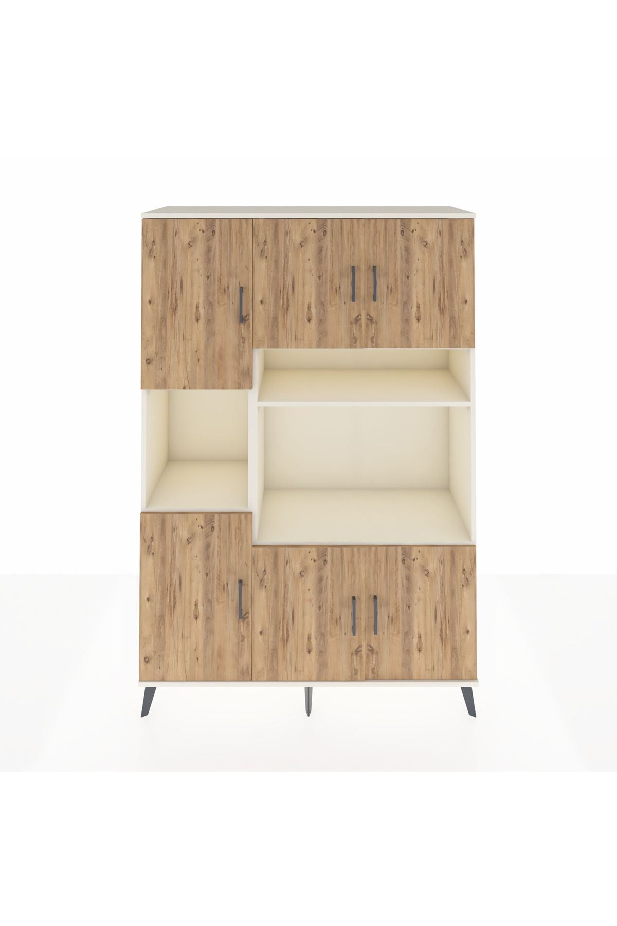 Hyperion Dolap 9 Raflı 6 Kapaklı 132x44x195 Aytaşı-Çam/Aytaşı