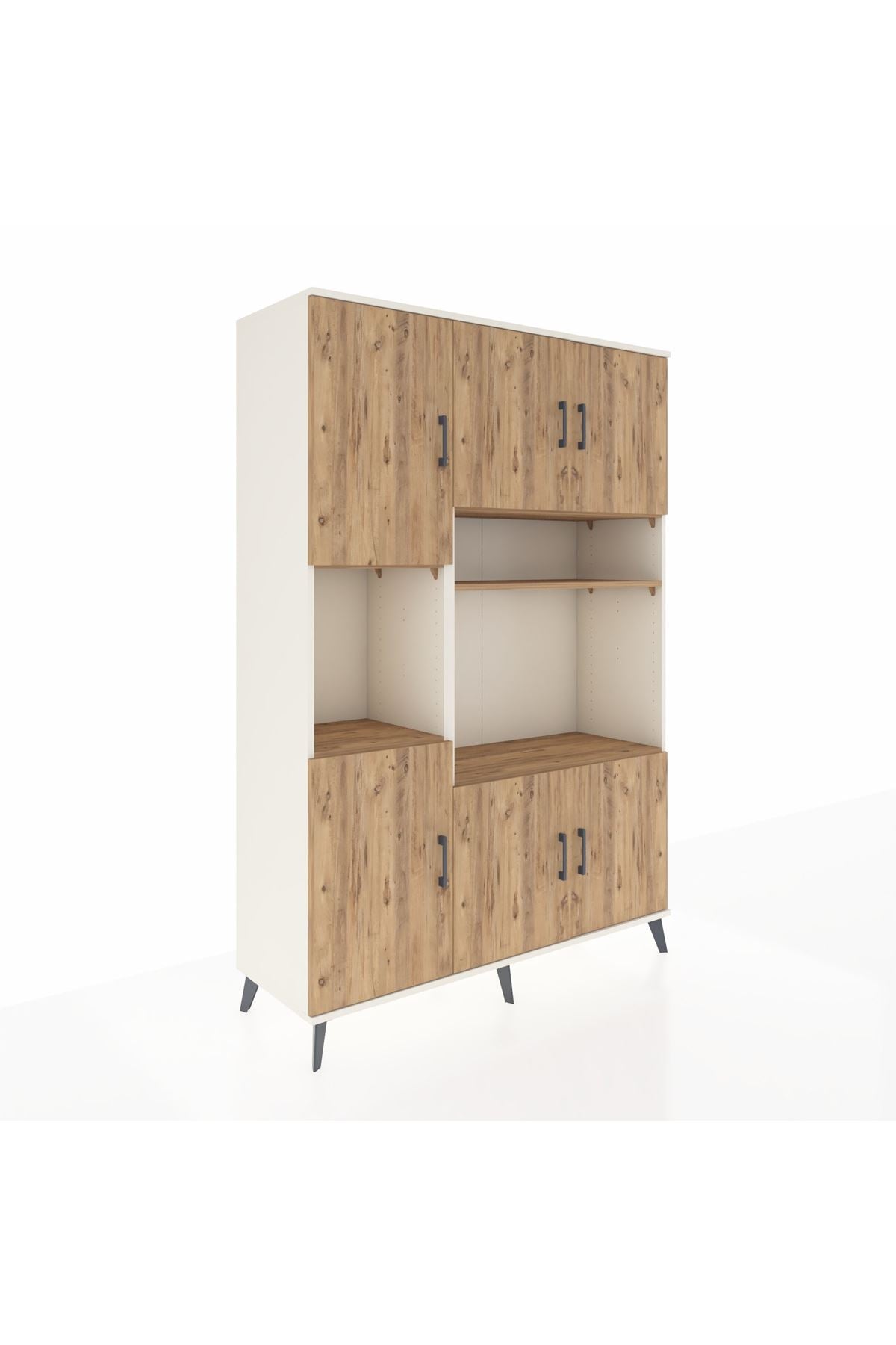 Hyperion Dolap 9 Raflı 6 Kapaklı 132x44x195 Aytaşı-Çam/Çam