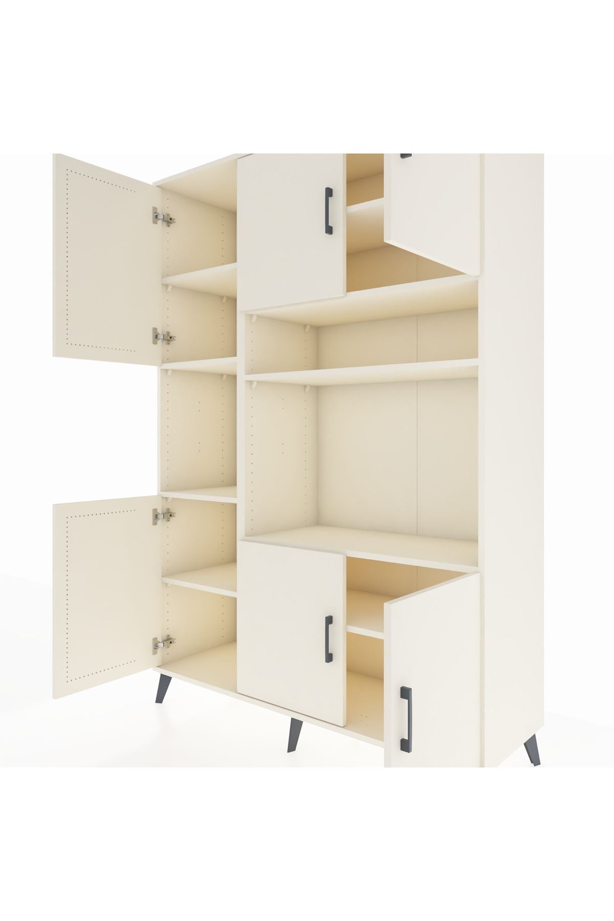 Hyperion Dolap 9 Raflı 6 Kapaklı 132x44x195 Aytaşı-Aytaşı/Aytaşı