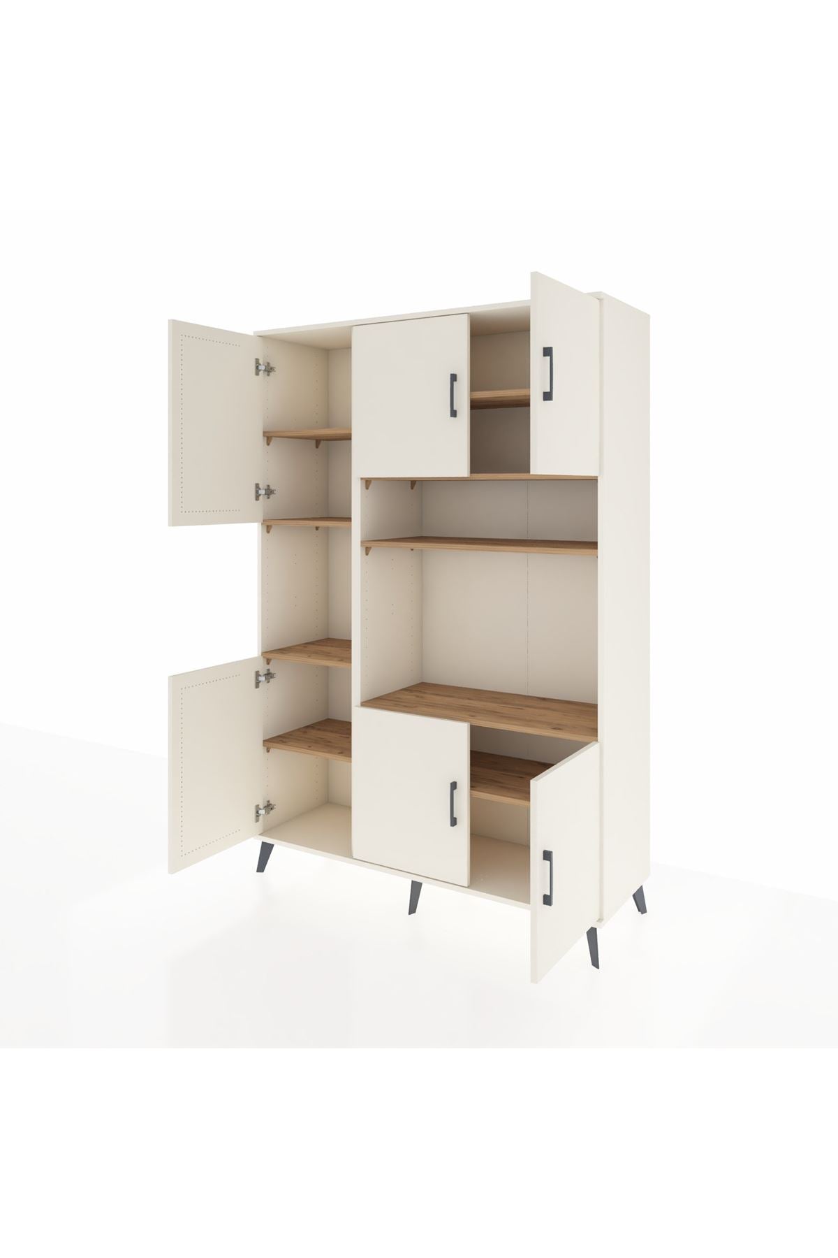 Hyperion Dolap 9 Raflı 6 Kapaklı 132x44x195 Aytaşı-Aytaşı/Çam