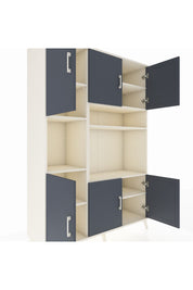 Hyperion Dolap 9 Raflı 6 Kapaklı 132x44x195 Aytaşı-Antrasit/Aytaşı