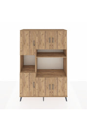 Hyperion Dolap 9 Raflı 6 Kapaklı 132x44x195 Çam-Çam/Çam