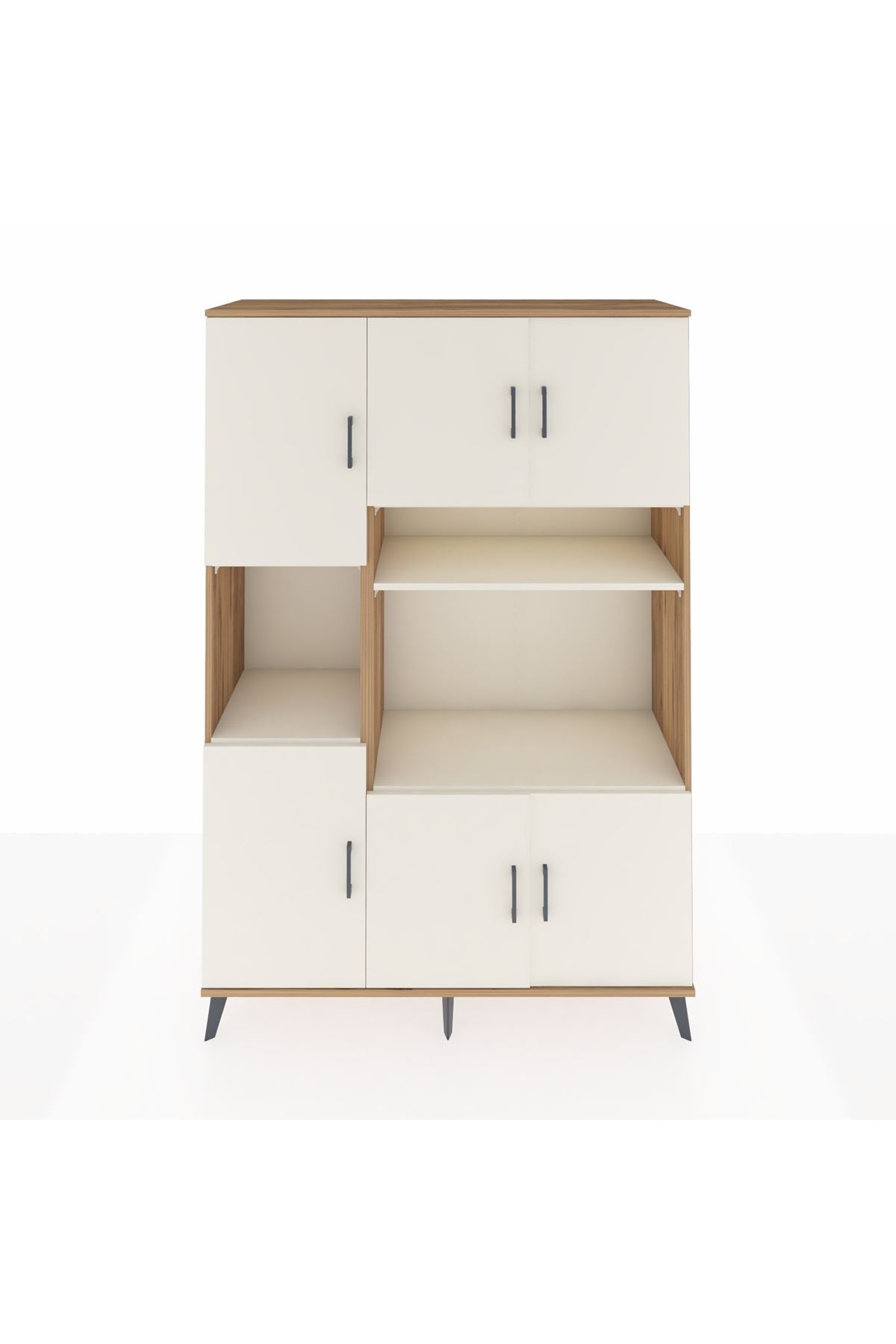 Hyperion Dolap 9 Raflı 6 Kapaklı 132x44x195 Çam-Aytaşı/Aytaşı