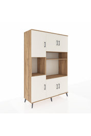 Hyperion Dolap 9 Raflı 6 Kapaklı 132x44x195 Çam-Aytaşı/Çam