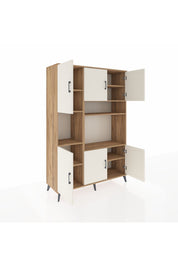 Hyperion Dolap 9 Raflı 6 Kapaklı 132x44x195 Çam-Aytaşı/Çam