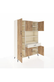 Hyperion Dolap 10 Raflı Tek Çekmeceli 6 Kapaklı 132x44x195 Aytaşı-Çam/Aytaşı