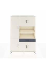 Hyperion Dolap 10 Raflı Tek Çekmeceli 6 Kapaklı 132x44x195 Aytaşı-Aytaşı/Antrasit