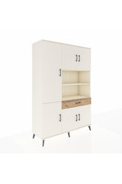 Hyperion Dolap 10 Raflı Tek Çekmeceli 6 Kapaklı 132x44x195 Aytaşı-Aytaşı/Çam