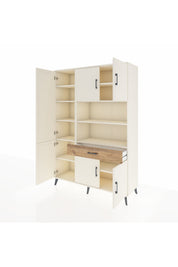 Hyperion Dolap 10 Raflı Tek Çekmeceli 6 Kapaklı 132x44x195 Aytaşı-Aytaşı/Çam