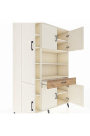 Hyperion Dolap 10 Raflı Tek Çekmeceli 6 Kapaklı 132x44x195 Aytaşı-Aytaşı/Çam