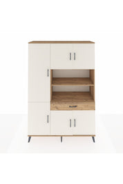 Hyperion Dolap 10 Raflı Tek Çekmeceli 6 Kapaklı 132x44x195 Çam-Aytaşı/Çam