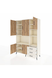 Hyperion Dolap 9 Raflı 3 Çekmeceli 5 Kapaklı 132x44x195 Aytaşı-Çam/Aytaşı