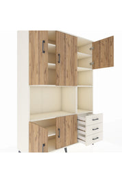 Hyperion Dolap 9 Raflı 3 Çekmeceli 5 Kapaklı 132x44x195 Aytaşı-Çam/Aytaşı