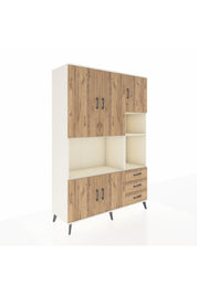 Hyperion Dolap 9 Raflı 3 Çekmeceli 5 Kapaklı 132x44x195 Aytaşı-Çam/Çam