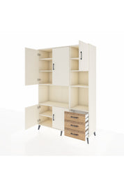 Hyperion Dolap 9 Raflı 3 Çekmeceli 5 Kapaklı 132x44x195 Aytaşı-Aytaşı/Çam