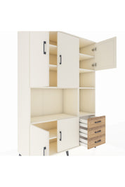 Hyperion Dolap 9 Raflı 3 Çekmeceli 5 Kapaklı 132x44x195 Aytaşı-Aytaşı/Çam