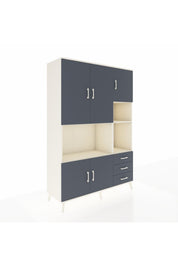 Hyperion Dolap 9 Raflı 3 Çekmeceli 5 Kapaklı 132x44x195 Aytaşı-Antrasit/Antrasit