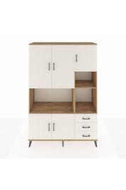 Hyperion Dolap 9 Raflı 3 Çekmeceli 5 Kapaklı 132x44x195 Çam-Aytaşı/Aytaşı