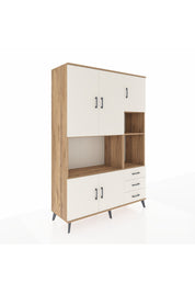 Hyperion Dolap 9 Raflı 3 Çekmeceli 5 Kapaklı 132x44x195 Çam-Aytaşı/Aytaşı