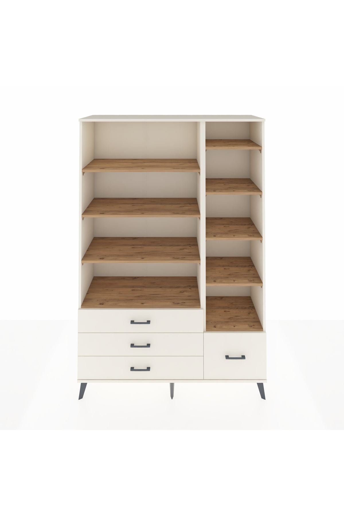 Hyperion Dolap 9 Raflı 4 Çekmeceli  132x44x195 Aytaşı-Çam/Aytaşı