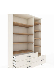 Hyperion Dolap 9 Raflı 4 Çekmeceli  132x44x195 Aytaşı-Çam/Aytaşı