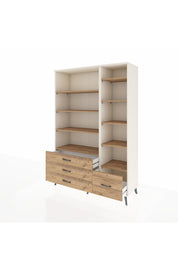 Hyperion Dolap 9 Raflı 4 Çekmeceli  132x44x195 Aytaşı-Çam/Çam