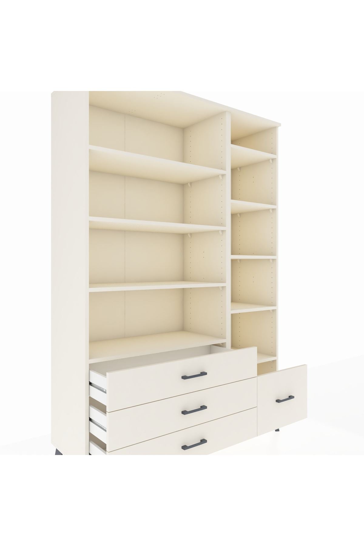 Hyperion Dolap 9 Raflı 4 Çekmeceli  132x44x195 Aytaşı-Aytaşı/Aytaşı