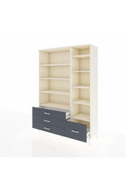 Hyperion Dolap 9 Raflı 4 Çekmeceli  132x44x195 Aytaşı-Aytaşı/Antrasit