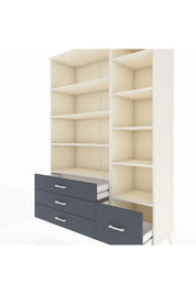 Hyperion Dolap 9 Raflı 4 Çekmeceli  132x44x195 Aytaşı-Aytaşı/Antrasit