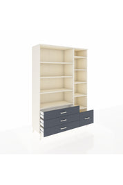 Hyperion Dolap 9 Raflı 4 Çekmeceli  132x44x195 Aytaşı-Aytaşı/Antrasit