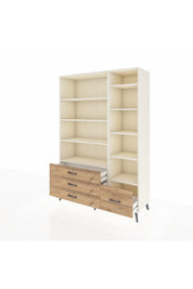 Hyperion Dolap 9 Raflı 4 Çekmeceli  132x44x195 Aytaşı-Aytaşı/Çam