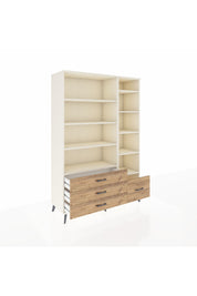 Hyperion Dolap 9 Raflı 4 Çekmeceli  132x44x195 Aytaşı-Aytaşı/Çam