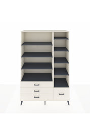 Hyperion Dolap 9 Raflı 4 Çekmeceli  132x44x195 Aytaşı-Antrasit/Aytaşı