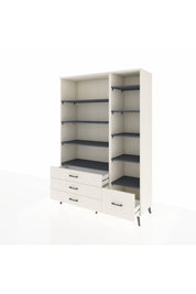 Hyperion Dolap 9 Raflı 4 Çekmeceli  132x44x195 Aytaşı-Antrasit/Aytaşı