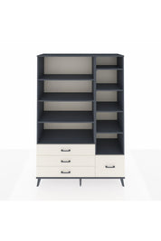 Hyperion Dolap 9 Raflı 4 Çekmeceli  132x44x195 Antrasit-Antrasit/Aytaşı